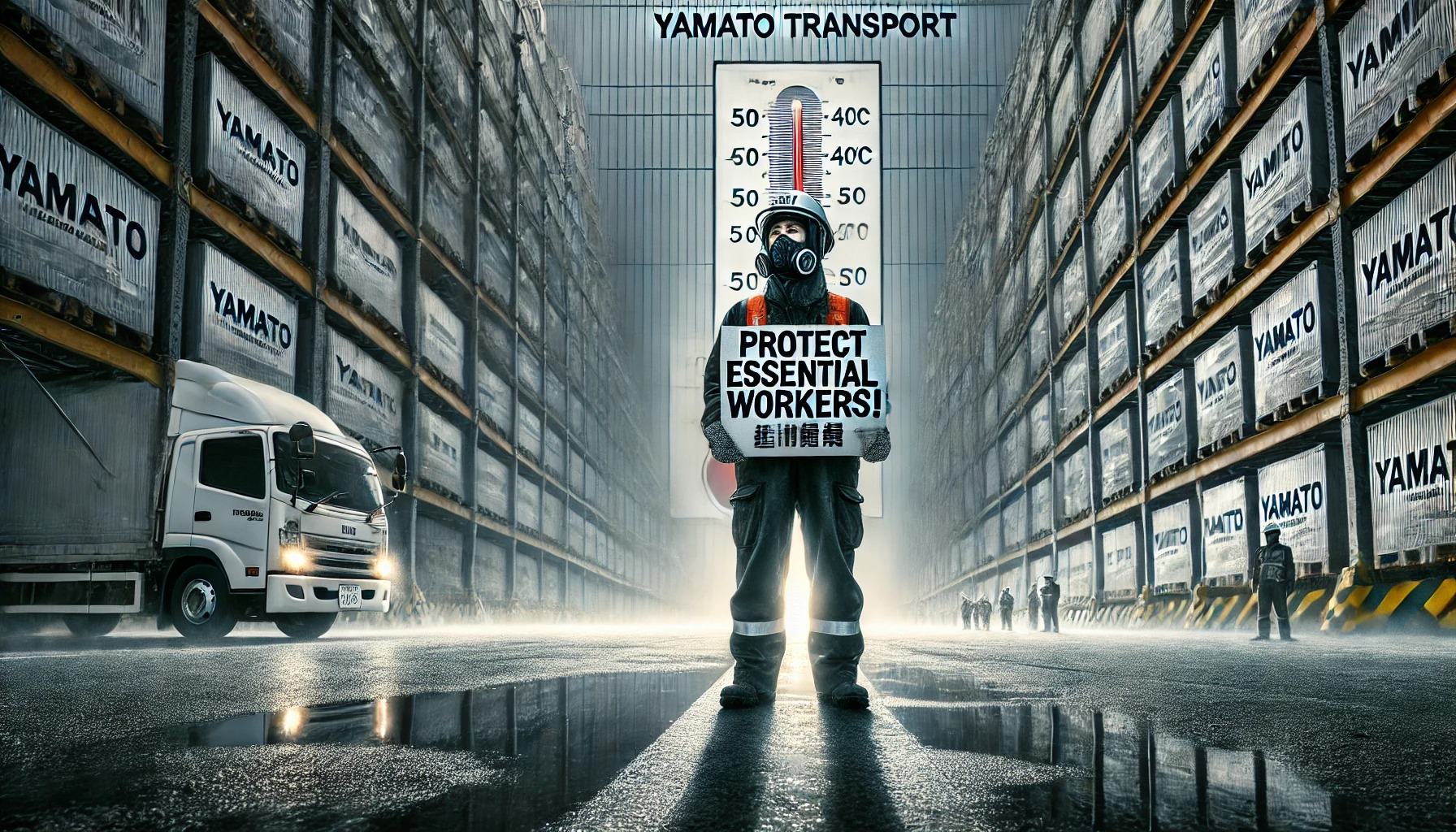 Yamato Transport employees strike with only one person.